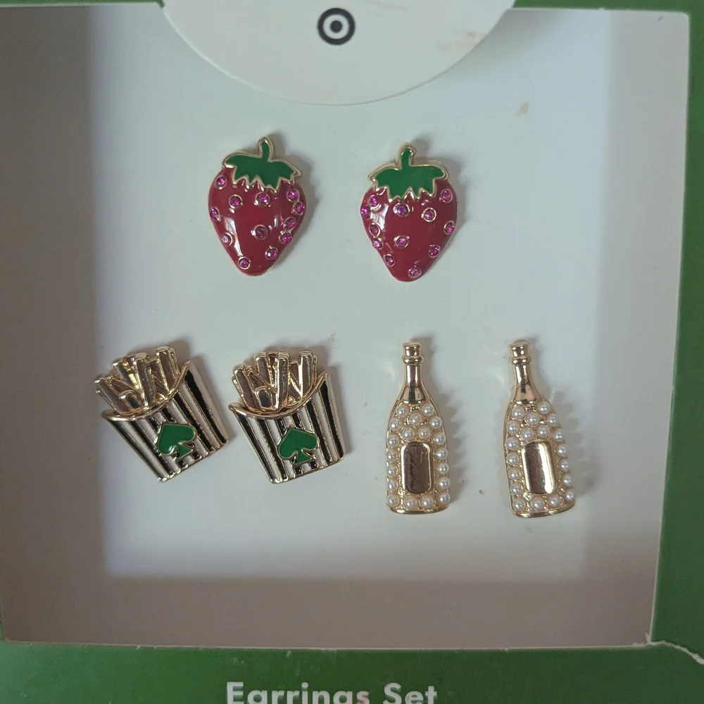 Kate Spade x Target set of 3 pairs of Earrings NIB